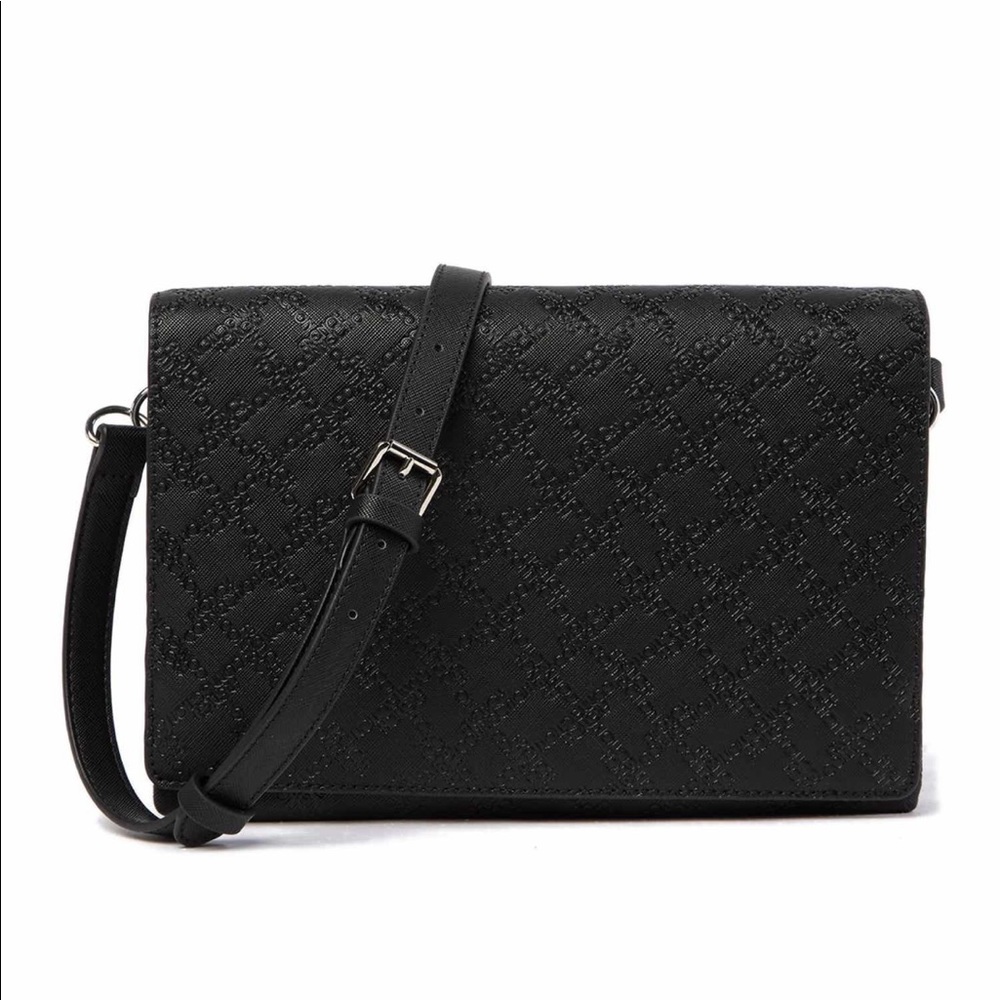 NWT FCUK Black Marin Messenger Bag